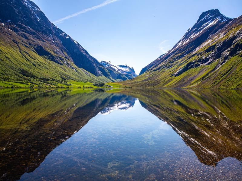 Beautiful lake views along the road