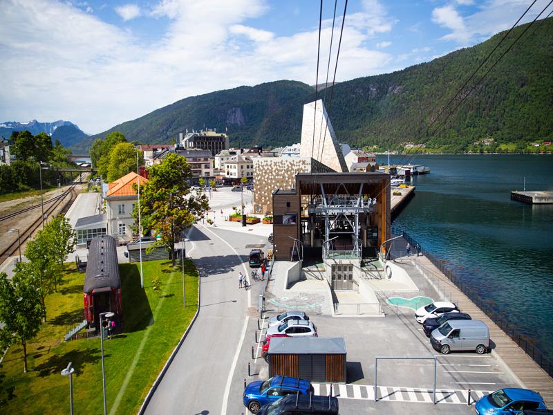Heading up the gondola