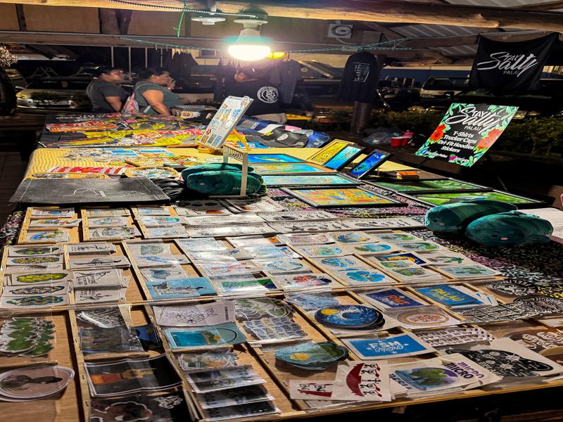 Souveniers for sale at the night market