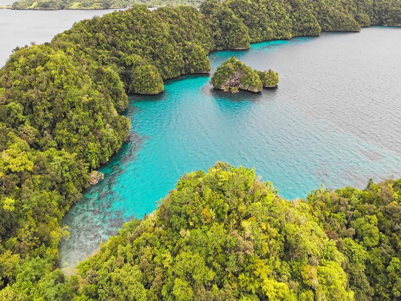 The islands from the drone