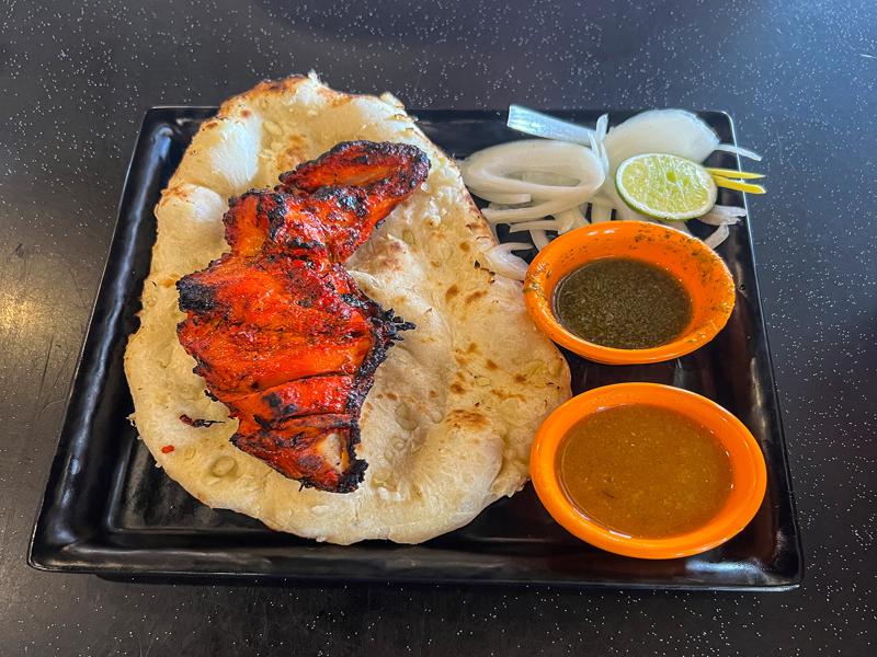 Quick Indian tandoori chicken snack