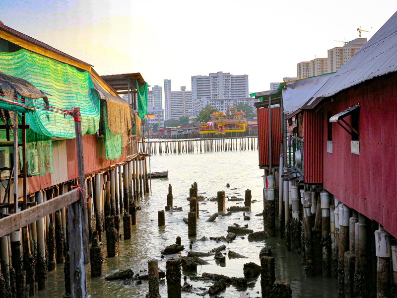 Jetties on the water