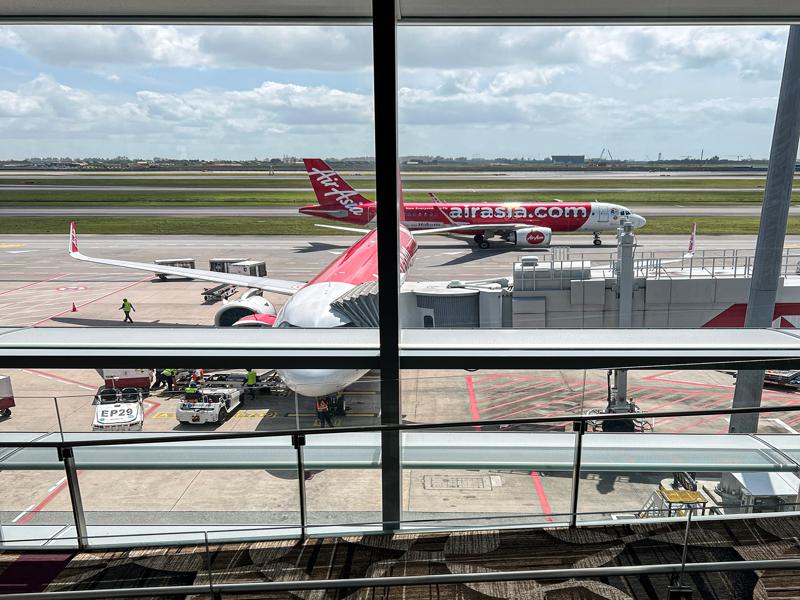 Air Asia planes at Singapore airport
