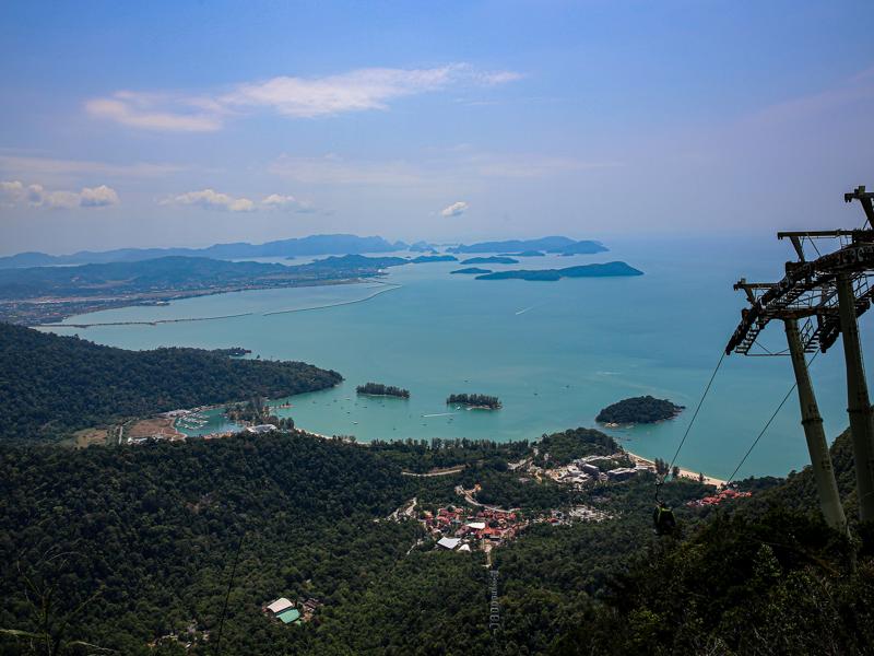 Island view from the sky cab station