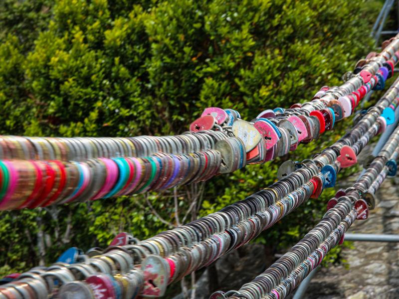 Locks on the sky bridge lookout