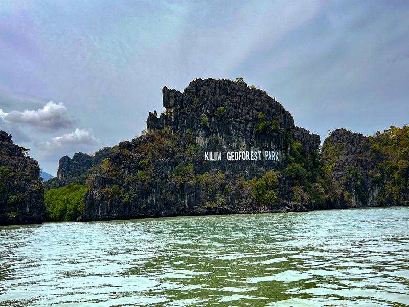 Kilim Geoforest sign from the boat