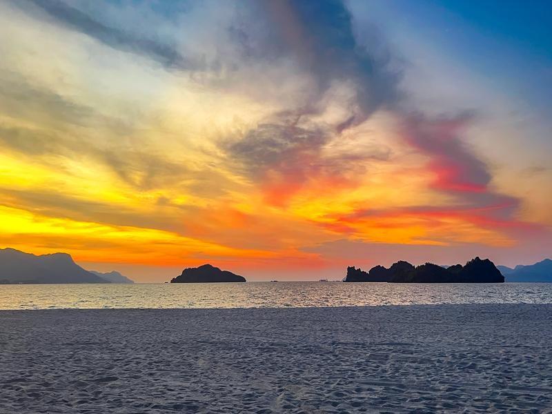 Sunset on the Four Seasons beach