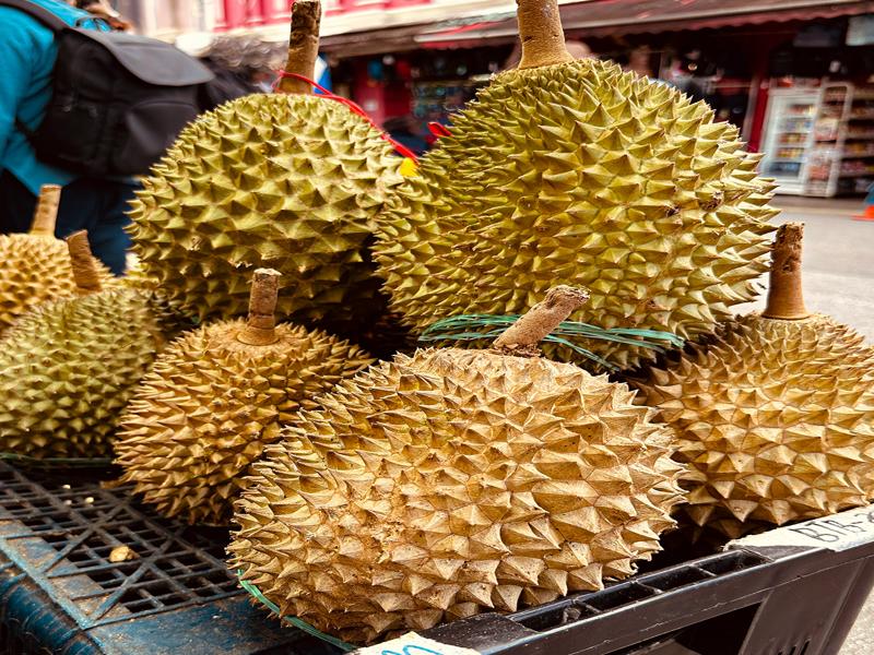 Durian fruit for sale in Chinatown