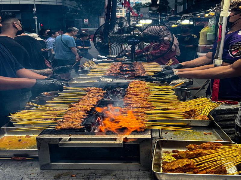 Lots of satay for sale