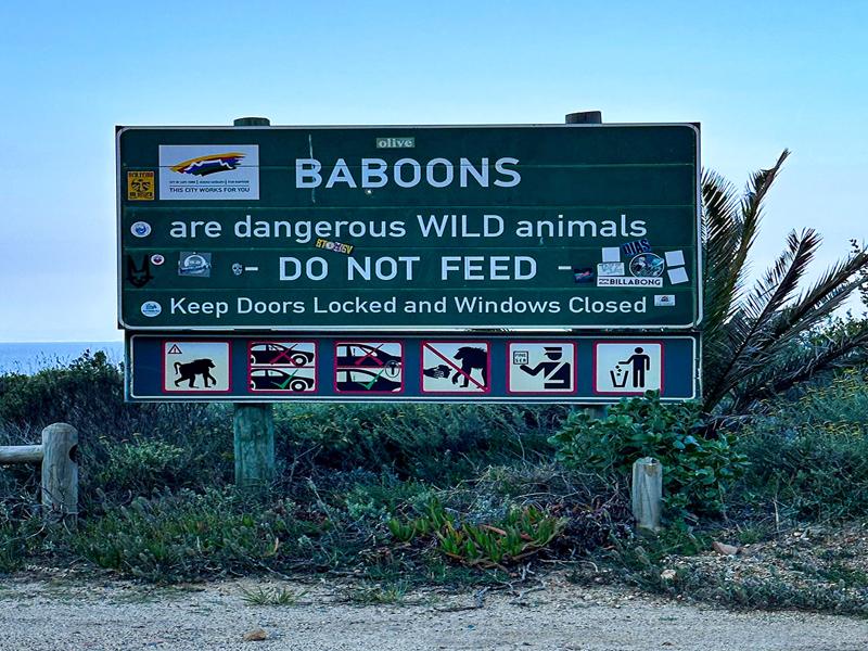 Sign on the way to Cape point
