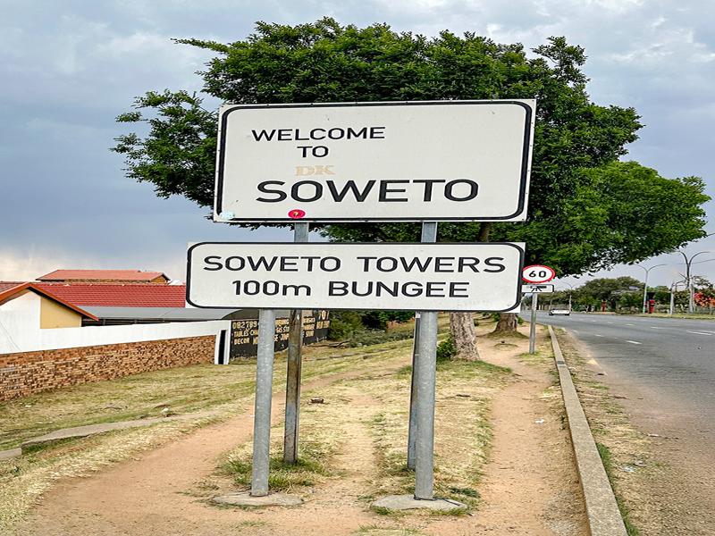 Entering Soweto township