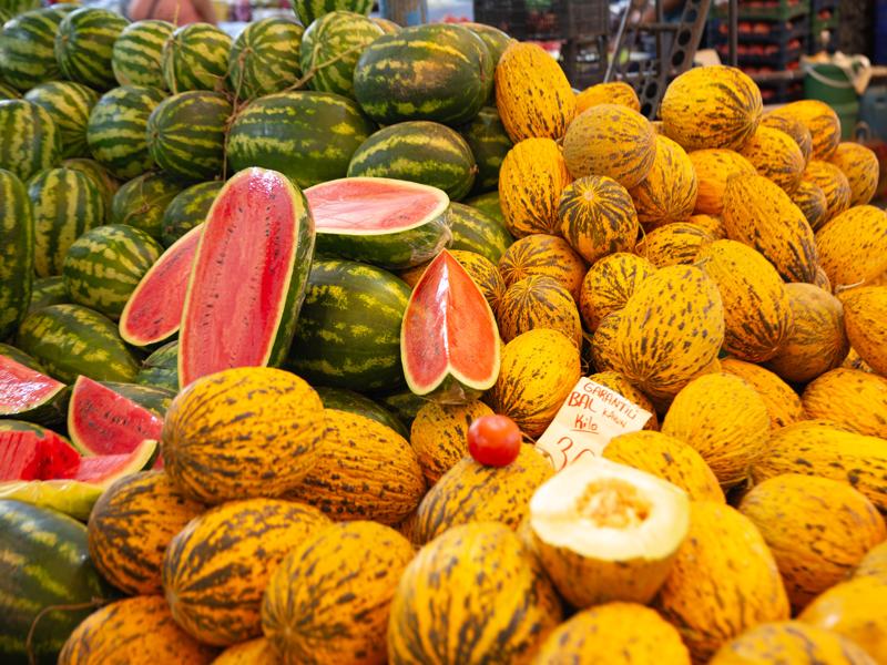 Melons in Bodrum market
