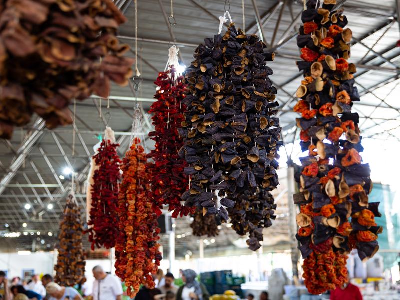 Dried items in the market