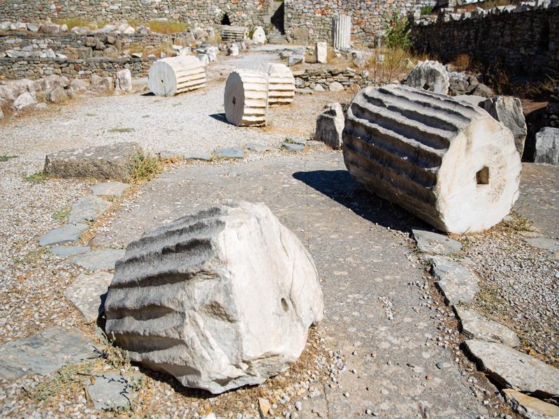 What's left of the mausoleum at Helicarnassus