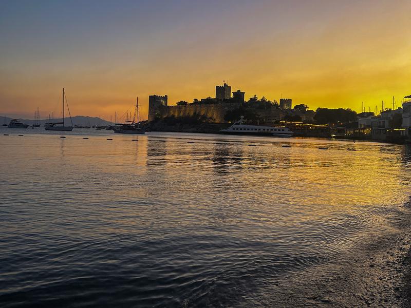 Bodrum castle at sunset