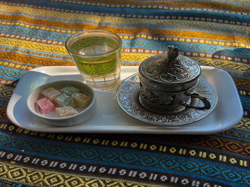 Turkish delight and coffee after lunch