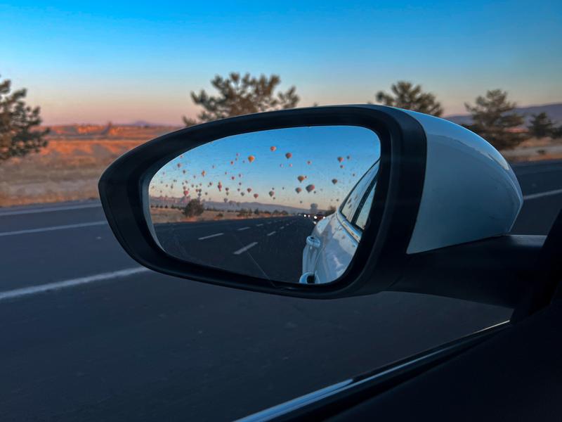 Balloons from rearview mirror