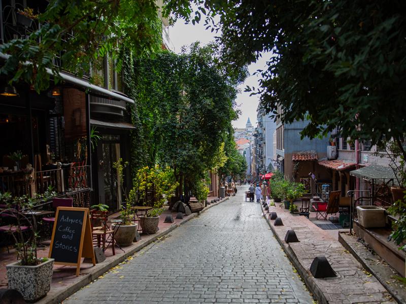 Peaceful walking street