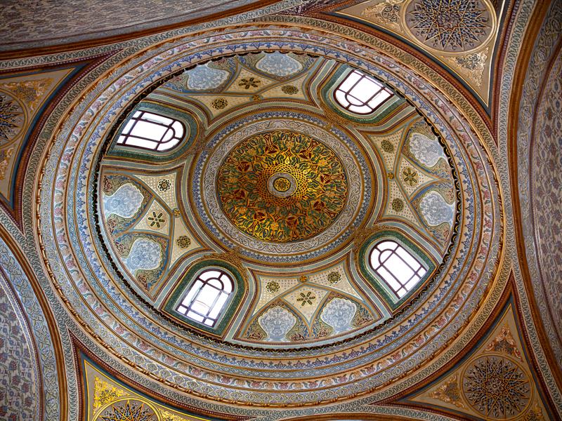 Ceiling view in the palace